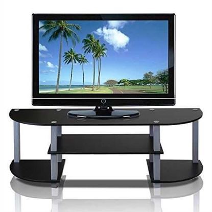 图片 Contemporary Grey and Black TV Stand - Fits up to 42-inch TV