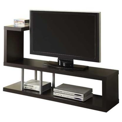 Picture of Modern Entertainment Center TV Stand in Cappuccino Finish