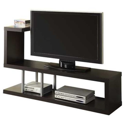 Image sur Modern Entertainment Center TV Stand in Cappuccino Finish