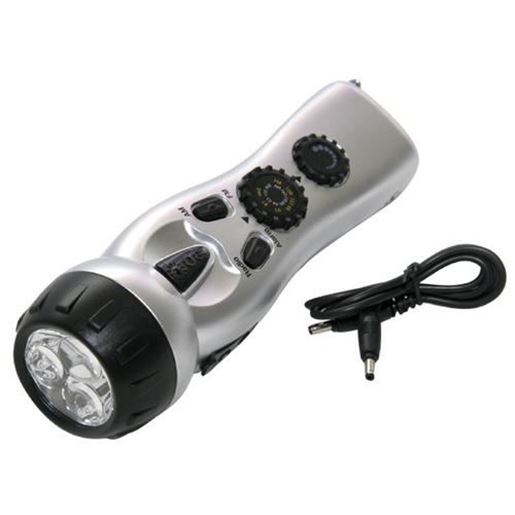 Image sur Flashlight with Am/Fm Radio, Siren, and Cell Phone Charger