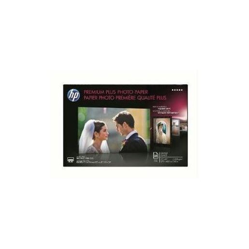 Image sur HP PREMIUM PLUS PHOTO PAPER, GLOSSY, 11X17, 25SH. HPS HIGHEST-QUALITY PAPER FOR