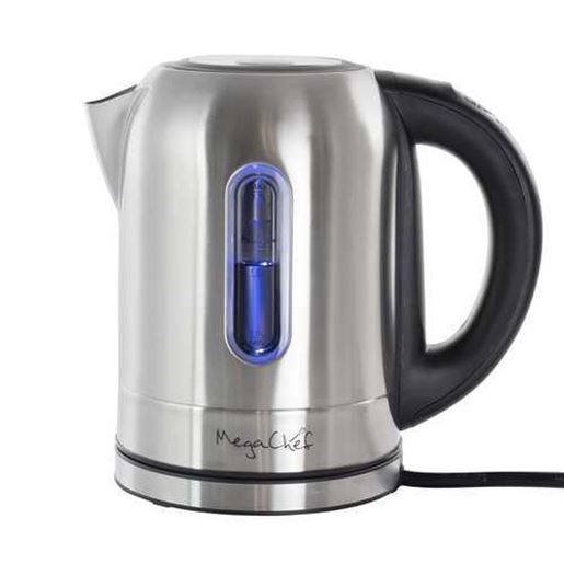 Image sur MegaChef 1.7Lt. Stainless Steel Electric Tea Kettle With 5 Preset Temps