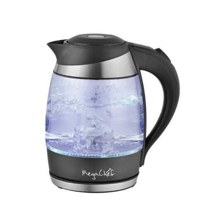 Image de MegaChef 1.8Lt. Glass and Stainless Steel Electric Tea Kettle