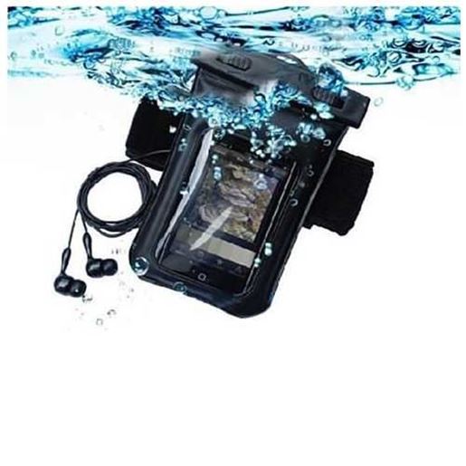 Image sur Waterproof Bag for you Smartphone with Music Out Jack and Waterproof Headphones