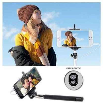 Image de Never Charge Auto Monopod Selfie Stick - PLUS A BONUS FREE REMOTE!