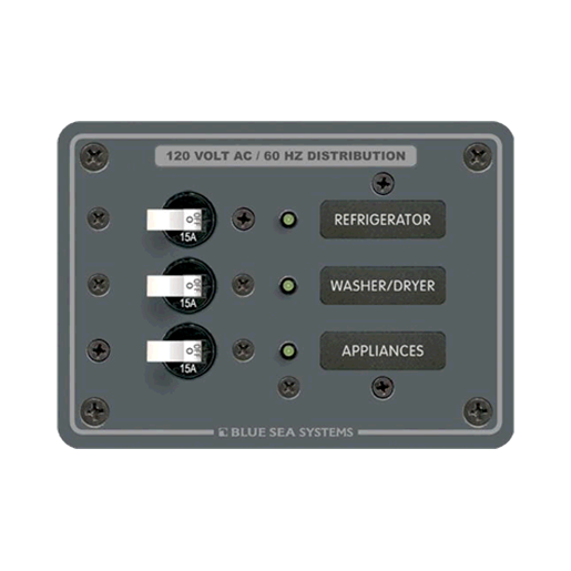 Picture of Std AC Panel, 120V 3-15A w/o Meter