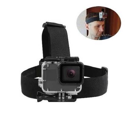 Picture of SHOOT Elastic Harness Head Strap for GoPro Hero 7 5 6 3 4 Session Sjcam Sj4000 Yi 4K Eken h9 Camera Mount for Go Pro 7 Accessory