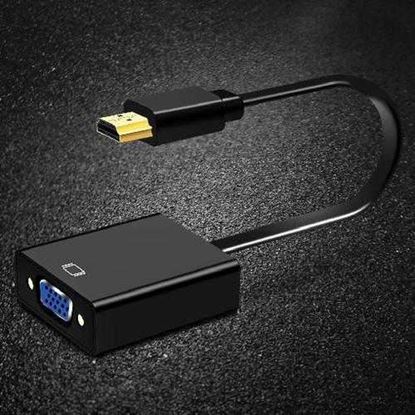 Image de HDMI To VGA PS4 Adapter Converter Male To Famale HDMI To VGA Adapter Conversor With Audio Cable for HDTV PC Laptop Tablet