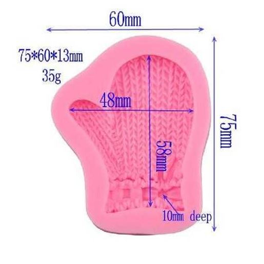 Image sur Christmas Glove Shape Chocolate Candy 3d Silicone Mold Cartoon Image Cake Decoration Baking Tool Soap Mold Sugar Craft