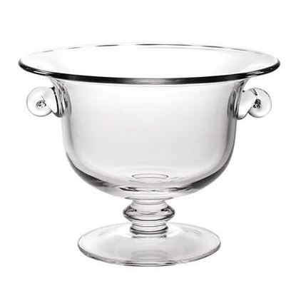 Изображение 11" Mouth Blown Crystal European Made Trophy Centerpiece  Fruit or Punch Bowl