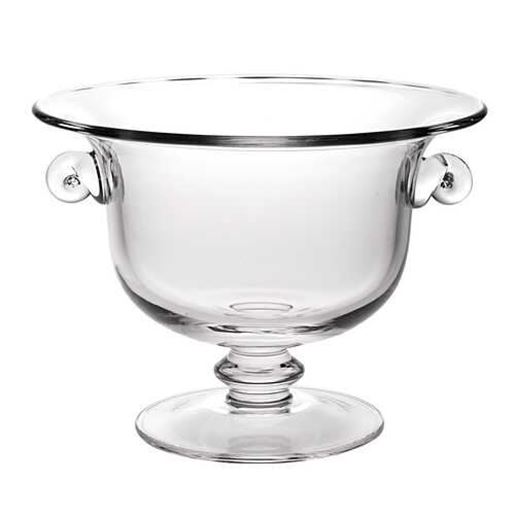Image sur 11" Mouth Blown Crystal European Made Trophy Centerpiece  Fruit or Punch Bowl