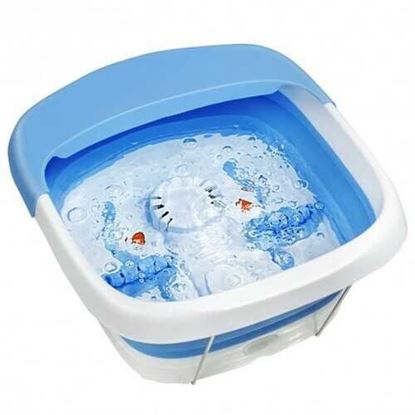 Picture of Foot Spa Bath Motorized Massager with Heat Red Light-Blue