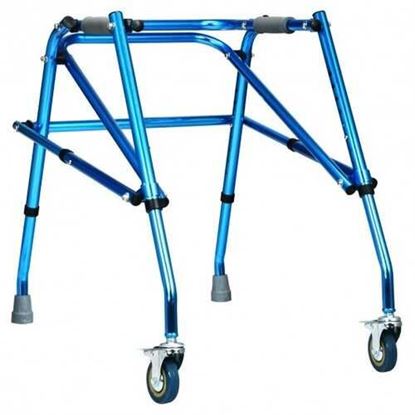 Foto de Folding Adjustable Walker Small Aluminum Walker -Blue