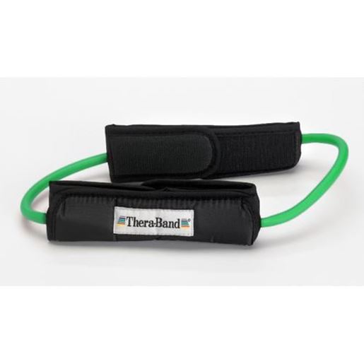 Picture of Theraband Prof Resist Tubing Loop w/Padded Cuffs Green