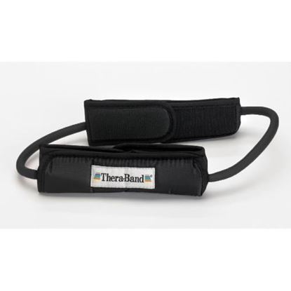 Foto de Theraband Prof Resist Tubing Loop w/Padded Cuffs Black