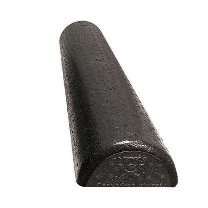 Picture of CanDo Foam Roller Black Compos Extra Firm Half-Round 6  x 36