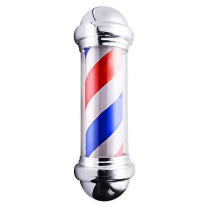 Picture of 30" Barber Shop Pole Red White Blue Rotating Light