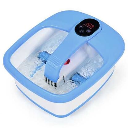 Picture of Portable Electric Automatic Roller Foot Bath Massager-Blue - Color: Blue