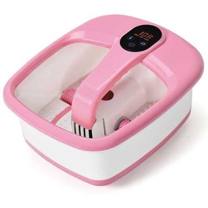 Foto de Portable Electric Automatic Roller Foot Bath Massager-Pink - Color: Pink