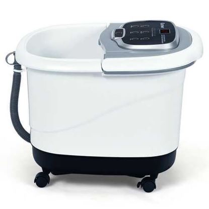 Foto de Portable All-In-One Heated Foot Bubble Spa Bath Motorized Massager-Gray - Color: Gray