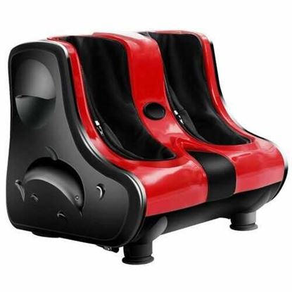 Foto de Shiatsu Kneading Rolling Vibration Heating Foot Massager - Color: Black & Red