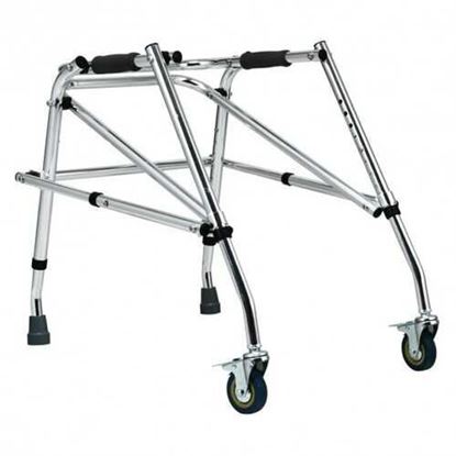 Picture of Folding Adjustable Walker Small Aluminum Walker -Silver - Color: Silver