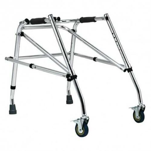 Foto de Folding Adjustable Walker Small Aluminum Walker -Silver - Color: Silver