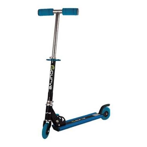 Picture of Curve Light Up Wheels Folding Scooter in Blue