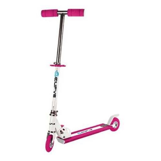 Picture of Curve Light Up Wheels Folding Scooter in Pink