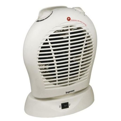 Picture of Oscillating Fan Heater with Thermostat in White