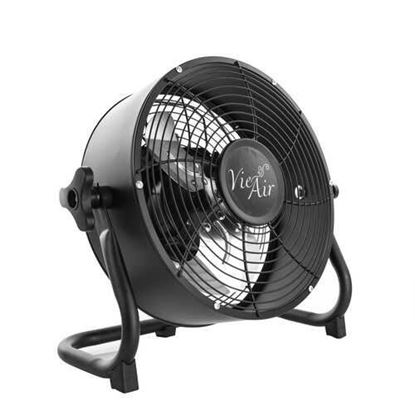 Picture of VieAir 10 Inch Cordless Rechargeable Portable Drum Fan in Black