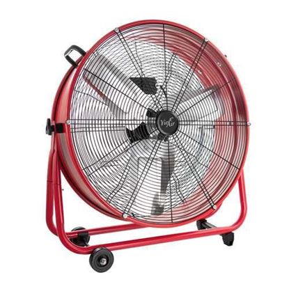 Picture of VieAir 24 Inch Commercial Floor Drum Fan in Red