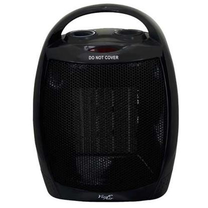 Изображение Vie Air 1500W Portable 2 Settings Black Ceramic Heater with Adjustable Thermostat