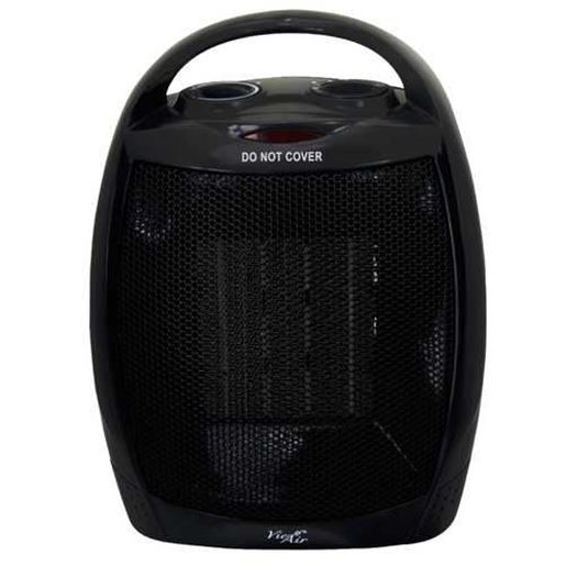 Image sur Vie Air 1500W Portable 2 Settings Black Ceramic Heater with Adjustable Thermostat
