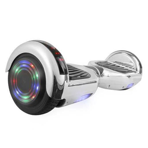 Foto de Hoverboard in Silver Chrome with Bluetooth Speakers