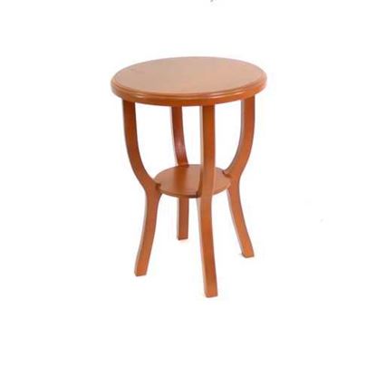 Picture of 24" X 18" X 18" Bright Orange Country Cottage Style Wooden Stool