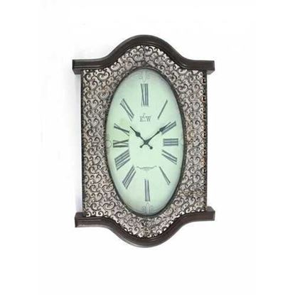 Picture of Bronze Finish Wooden Vintage Wall Clock