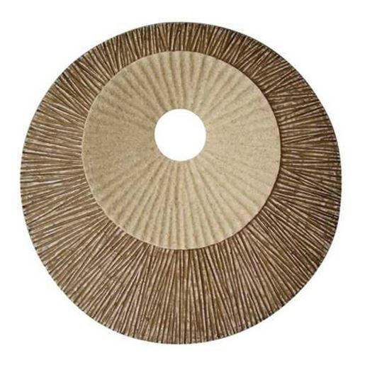 Image sur 1" x 14" x 14" Brown Round Ribbed  Wall Plaque