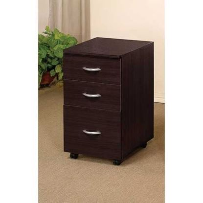 Picture of Espresso 3 Drawer File Cabinet