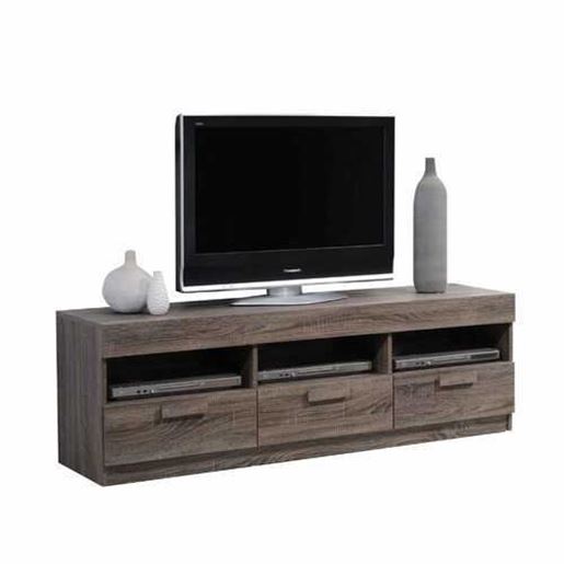 Изображение 59" X 15" X 19" Rustic Oak Mdf Tv Stand