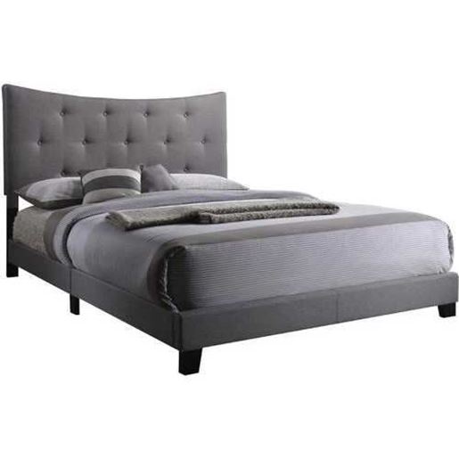 Изображение Gray Queen Size Tufted Upholstered Bed