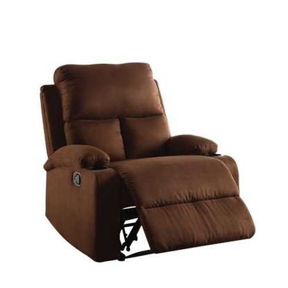 Изображение 32" X 37" X 39" Chocolate Microfiber Wood Frame Recliner