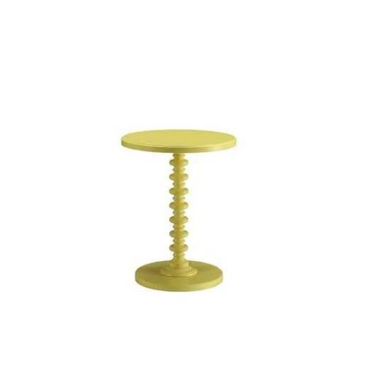 Image sur Yellow Solid Wooden Spindle Side Table