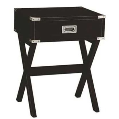 Picture of Black Solid Wooden & Metal Accent End Table