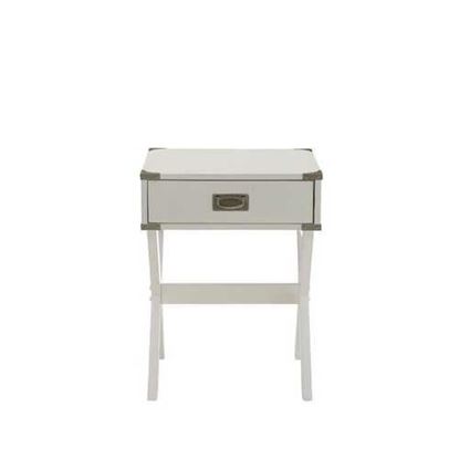 Picture of Modern White X-Shape Wooden Storage End Table