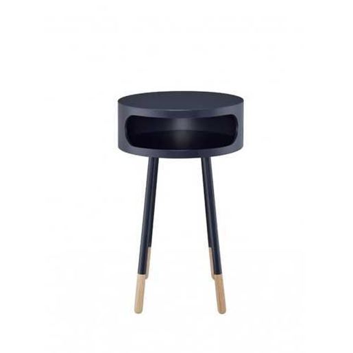 Изображение Bentwood Black Retro Round Wooden End Table