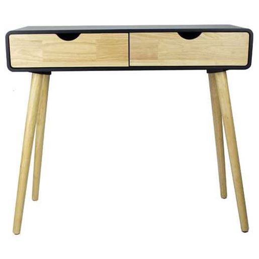 Изображение Modern Flair Black and Natural Two Drawer Console Table