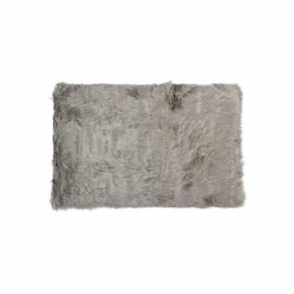 Picture of 5' x 8' Gray Faux Sheepskin Area Rug