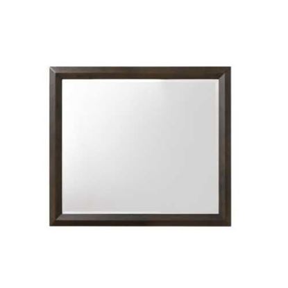 Picture of Rich Espresso Finish Wooden Rectangular Beveled Edge Mirror