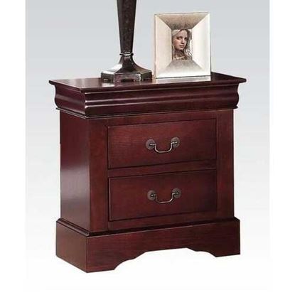 Picture of Classic Cherry Finish 2 Drawer Wooden Nightstand